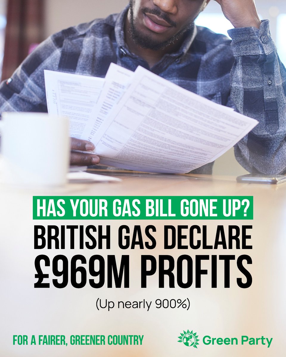 📈 British Gas has reported astronomical profits for the first six months of 2023.

💸 Meanwhile, bills are increasing and people are struggling to make ends meet.

🤝 NOW is the time for energy suppliers to be taken into public hands and run for people, not profit.