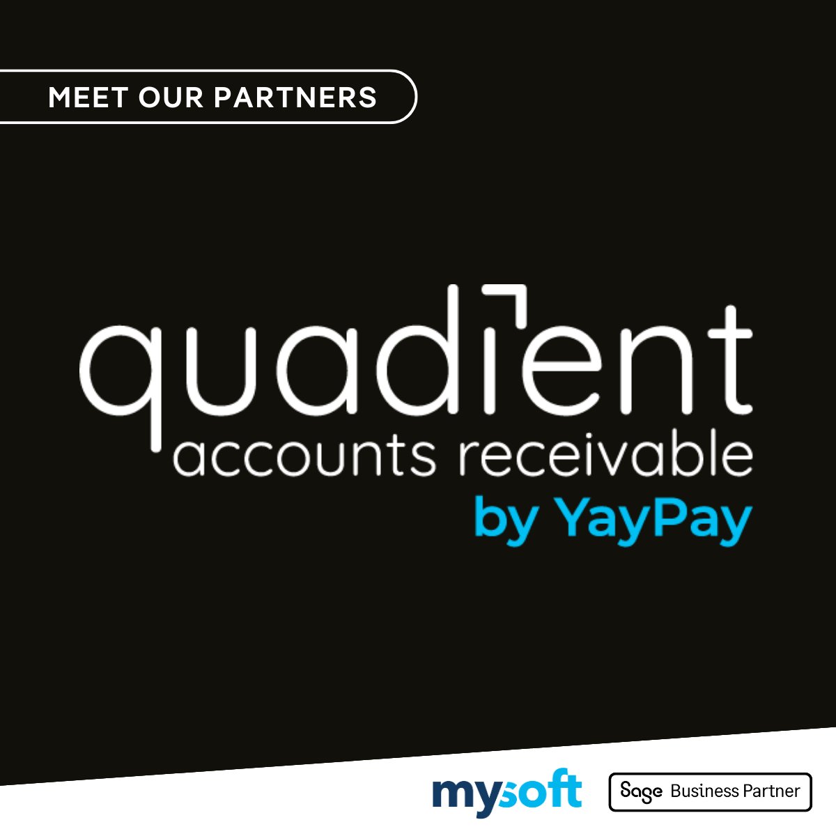 Mysoft_ltd's tweet photo. We've partnered with @QuadientAR to deliver streamlined AR reporting with intuitive dashboards.

Read more about our partnership with Quadient here: https://t.co/U8rIimpCIC

#YayPay #AccountsReceivable #automation #partners https://t.co/M4EbIP55eo