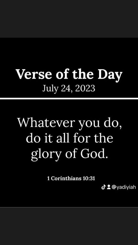 great0727's tweet photo. 𝑾𝒉𝒆𝒕𝒉𝒆𝒓 𝒕𝒉𝒆𝒓𝒆𝒇𝒐𝒓𝒆 𝒚𝒆 𝒆𝒂𝒕, 𝒐𝒓 𝒅𝒓𝒊𝒏𝒌, 𝒐𝒓 𝒘𝒉𝒂𝒕𝒔𝒐𝒆𝒗𝒆𝒓 𝒚𝒆 𝒅𝒐, 𝒅𝒐 𝒂𝒍𝒍 𝒕𝒐 𝒕𝒉𝒆 𝒈𝒍𝒐𝒓𝒚 𝒐𝒇 𝑮𝒐𝒅.
 1 𝑪𝒐𝒓𝒊𝒏𝒕𝒉𝒊𝒂𝒏𝒔 10:31 [𝑲𝑱𝑽] https://t.co/HALQ0NIpHE