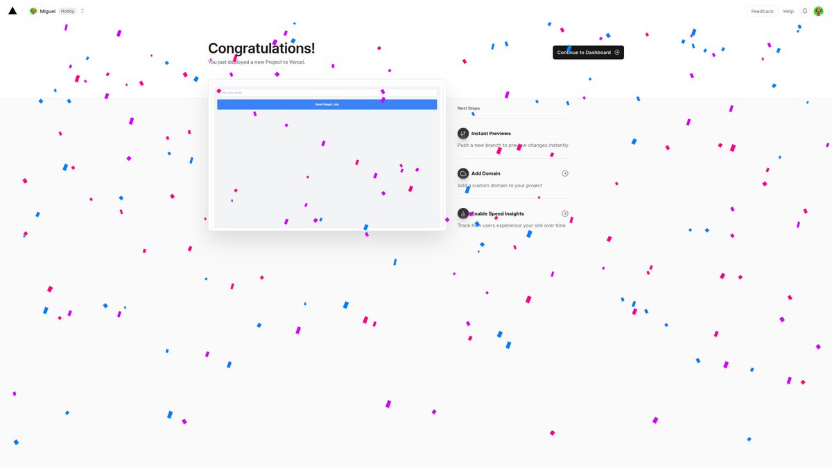 MiguelGargallo's tweet image. Let&apos;s Gooo! #MagicLink #Supabase #Sveltekit #JS