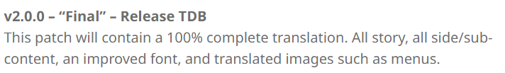 A new version of .𝗵𝗮𝗰𝗸//𝗟𝗶𝗻𝗸 -𝗘𝗻𝗴𝗹𝗶𝘀𝗵 𝗣𝗮𝘁𝗰𝗵- would be titled as 𝘃.𝟮.𝟬.𝟬 "𝗙𝗶𝗻𝗮𝗹". It contains several updates and features for the patches, such as:
- 𝟭𝟬𝟬% 𝗰𝗼𝗺𝗽𝗹𝗲𝘁𝗲 𝘁𝗿𝗮𝗻𝘀𝗹𝗮𝘁𝗶𝗼𝗻 with all main &amp; subs story and side-contents will be