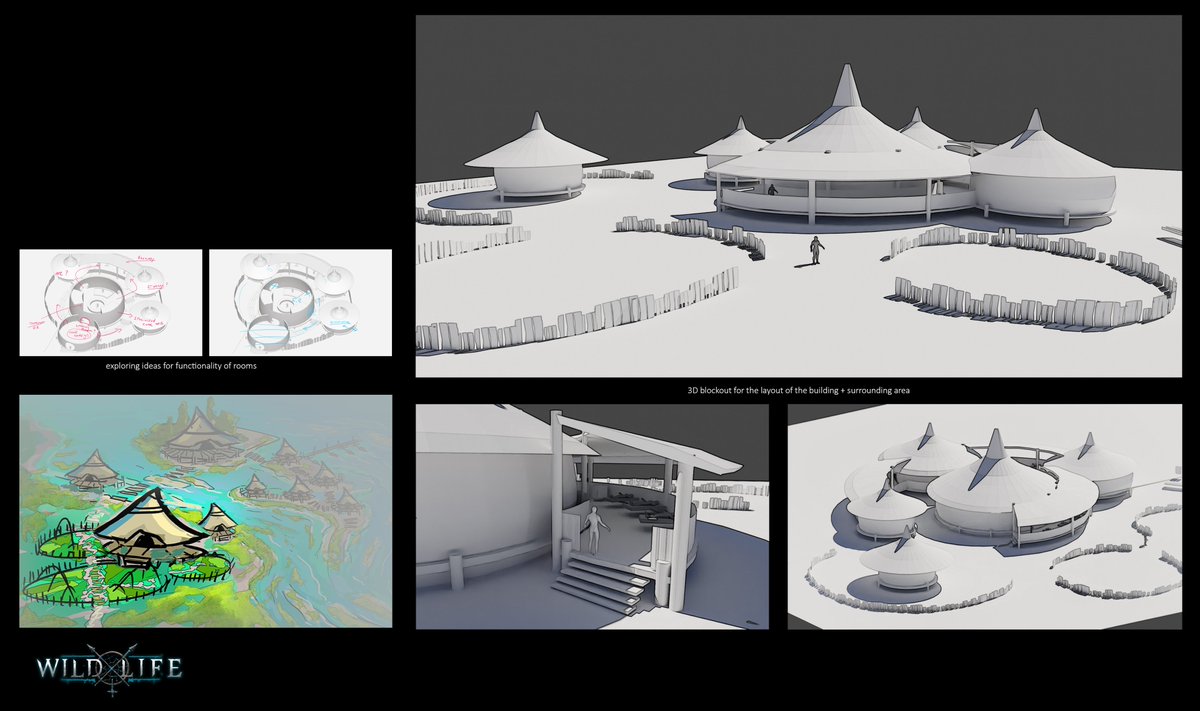 Heuvel_Michiel's tweet photo. Concept art for the 'Wild Life' project - now on Patreon!  #conceptart #gamedevelopment #gamedev #photoshop #blender https://t.co/THo887hIne
