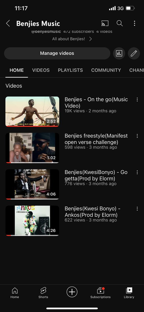 Benjies_'s tweet image. Kindly SUBSCRIBE to my YouTube channel. “On The Go” for catch 20K views den I go drop Third Person, anaa❓
#Benjies #Onthego #ThirdPerson 

youtube.com/@benjiesmusic