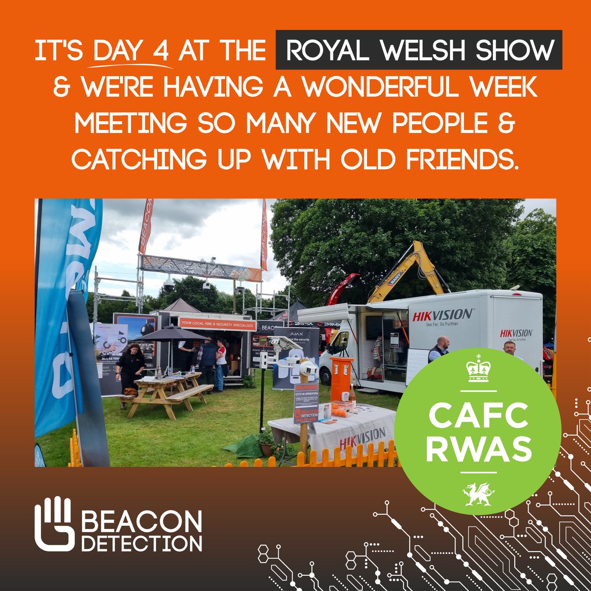 BeaconDetection's tweet image. The event has a real social feel to it and is a great opportunity to chat to people about how we can help provide peace of mind for their business. If you&apos;re visiting, stop by and meet the team at pitch 683, Automative Avenue.
#BeaconDetection #RoyalWelshShow2023