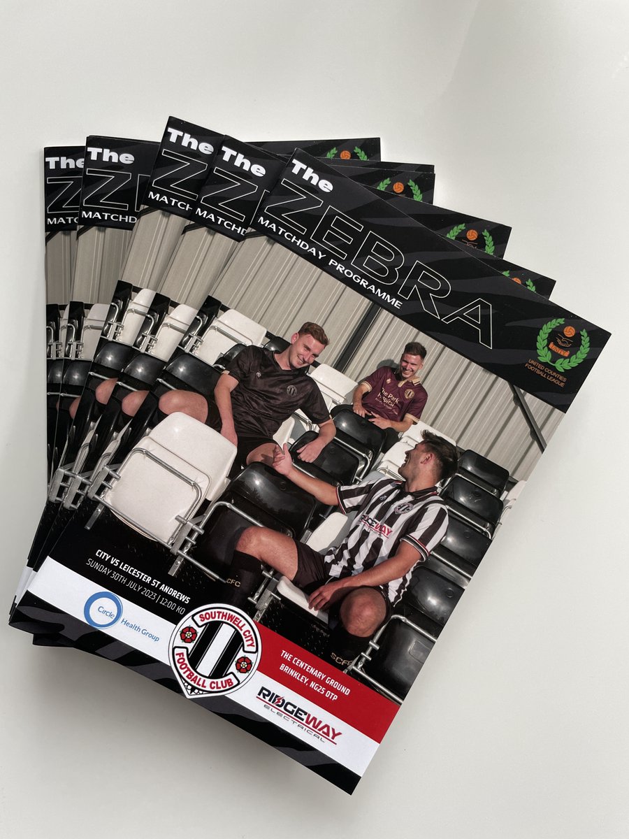 The programmes have landed and we're raring to go! Join us for an opening day <a href="/utdcos/">UCL</a> weekend clash between <a href="/southwellcityfc/">Southwell City FC</a> and <a href="/Standrewsbar/">Leicester St Andrews FC</a> 😎⚽️

🗓️ Sunday, 12 PM kickoff. Be there, bring your friends and family. Let's help make it a @UCLHop2023 to remember! 🙌🎉 #UpTheZebs🦓