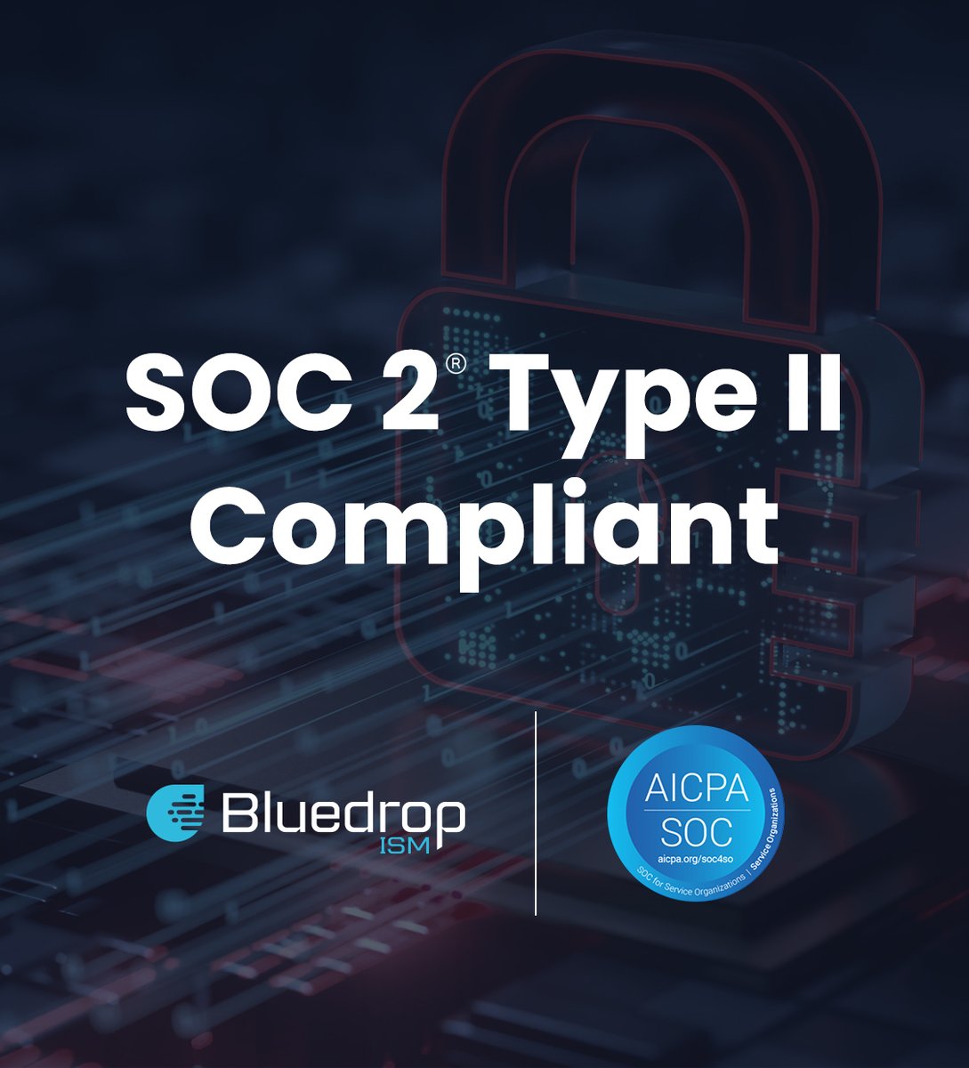 Bluedrop_ISM's tweet photo. ๐ ICYMI: Bluedrop ISMย has achievedย #soc2 certification for the third year in a row! Read more about our security and compliance commitment here ๐ฒย https://t.co/OfR2KaVaGx
#datasecurity #securitycompliance #security #compliance #audit #soc2type2 #soc2 #lmssoftware #lms https://t.co/CuAnuOtkpK
