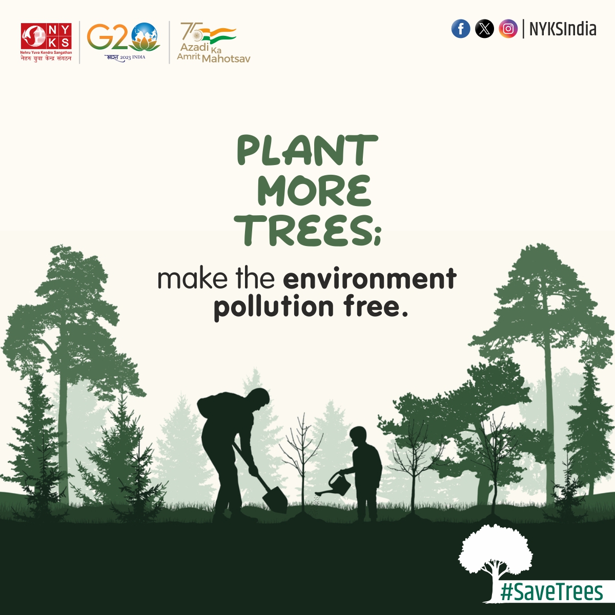 We need to plant more trees so that the environment will be free of pollution.

#PlantTree #SaveEnvironment #PollutionFreeIndia #NYKS #India