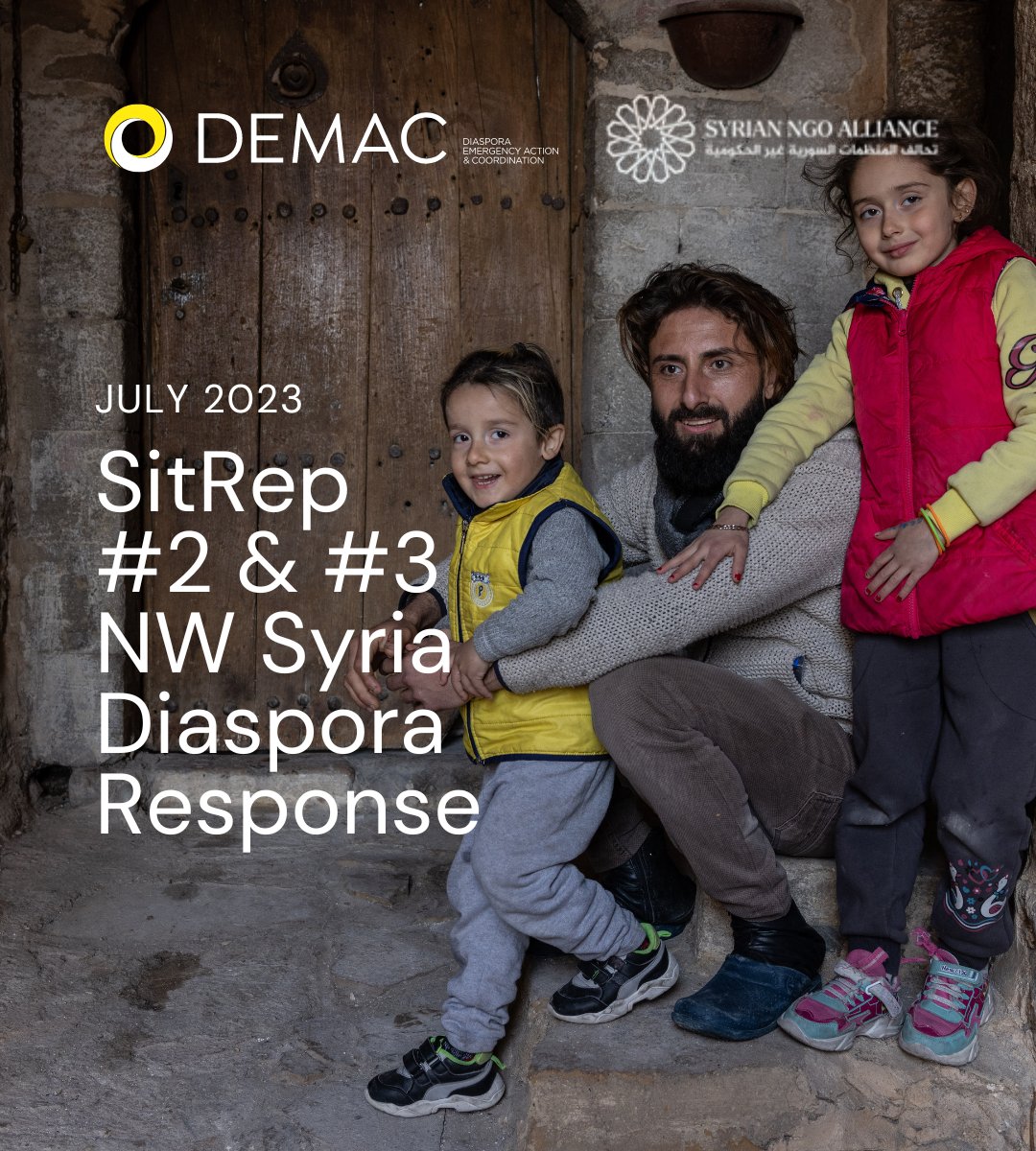 DemacProject's tweet photo. How did the #Syrian #diaspora respond after the February earthquakes? Download #SitReps 2 &amp; 3, spotlighting their impact in Education, Protection, WASH, NFI, etc. in May 2023.

🔗 https://t.co/AafEBsP5Tx https://t.co/zIg9v80wKN