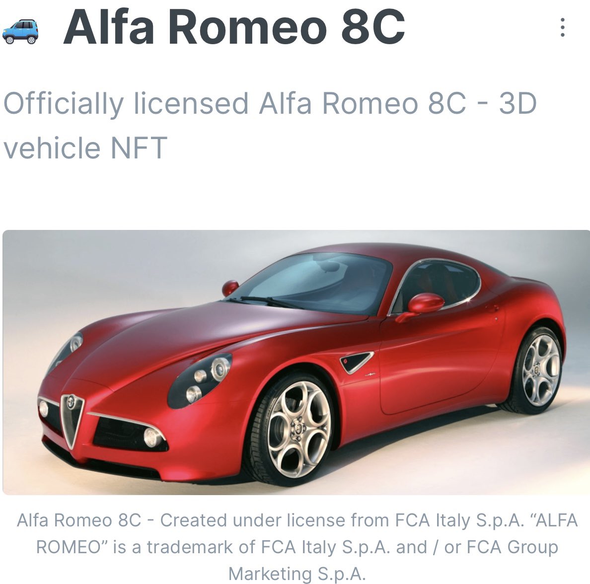 Catalin_F31's tweet photo. 🔥 NFTs licensed by #AtlasNAVI, with different rewards per level and different attributes per NFT!
#AtlasNAVI #DriveToEarn #NFTs #CryptoCommunity #Web3 #FirstAInavigationApp #Fiat #AlfaRomeo #Beltoise https://t.co/AMSnR97ye8