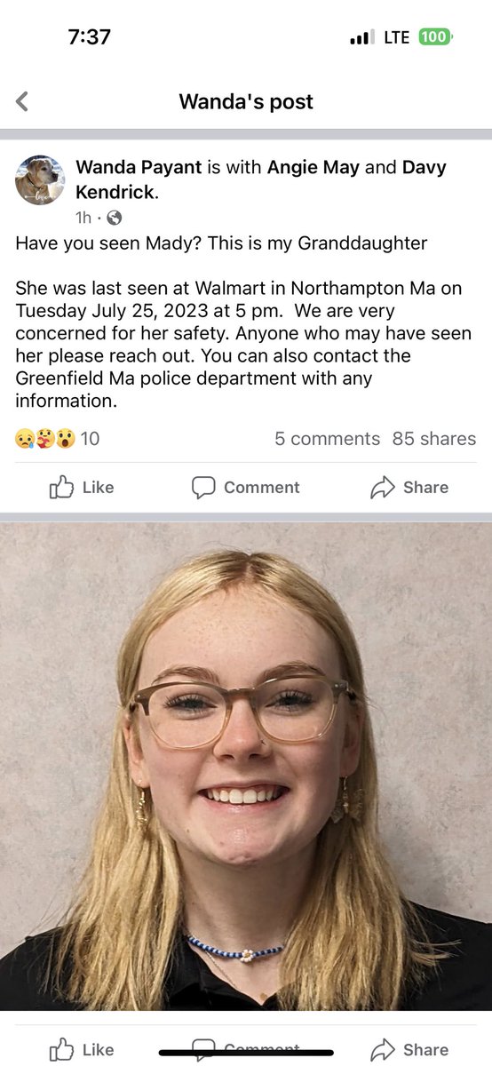 gleasondaniel97's tweet photo. Please share this tweet. Mady is my next neighbor and we need to find her. https://t.co/bosxaHfIpl