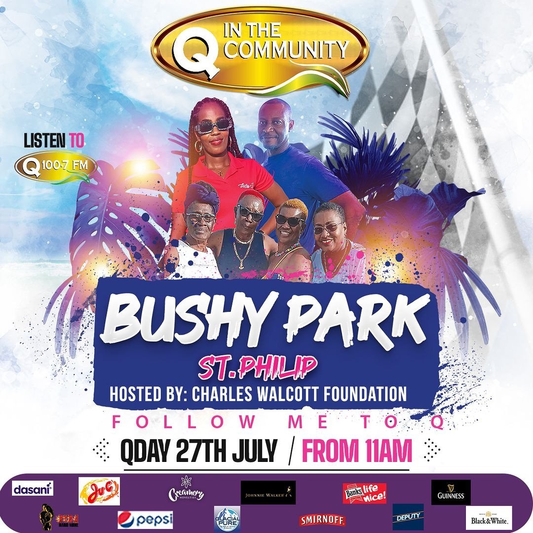 CBCBARBADOS's tweet photo. It's Q Day!
We can't wait to see you at Bushy Park today for Q In The Community!
#QInTheCommunity #Barbados https://t.co/vq23Uueawp