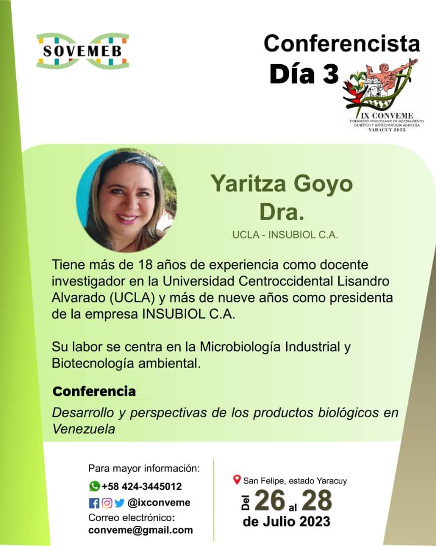CdchtUCLA's tweet photo. @uclave presente en el IX Congreso Venezolano de Mejoramiento Genético y Biotecnología Agrícola, cuyo tema central será el “Mejoramiento Genético y la Biotecnología al servicio de la Producción Agrícola”.
#IngenieriaAgroindustrial #CONVEME #DANAC #YARACUY #EMPRESASPOLAR https://t.co/zNqj0oVZJC