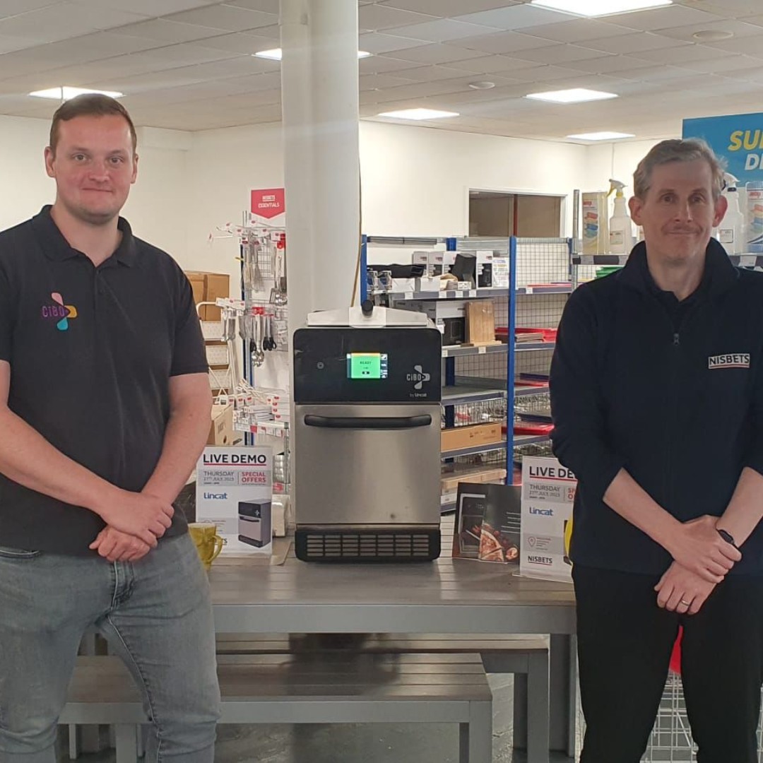 LincatLtd's tweet photo. The Nisbets retail day is well underway across the UK. Why not stop by one of the following Nisbets stores and see CiBO+ being put through its paces? Shoreditch, Shaftesbury, Birmingham and Leeds.

#ciboplus #acceleratedcooking #highspeedovens https://t.co/yUQcaLjDNd