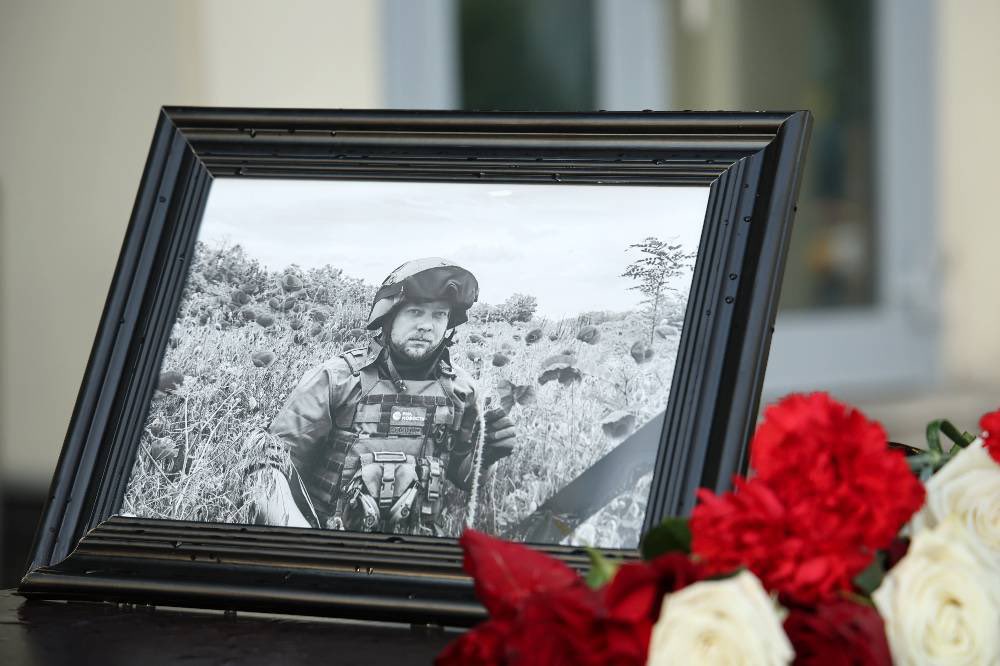 RF_OSCE's tweet photo. #Buyakevich: #OSCEPC heard the details on the killing of journalist R.Zhuravlev and the injury of 4 of his colleagues as a result of a targeted attack by the #AFU with cluster munitions. The #US, which supply such weapons to #Kievregime, are, in fact, complicit in this tragedy https://t.co/uujlpNMJEF