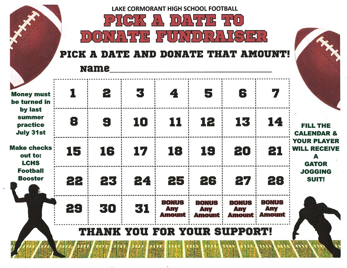 The end of summer practice celebration has been moved to Thursday July 27th. Please turn you calendars in as soon as possible. The players can give them to Coach Nester.