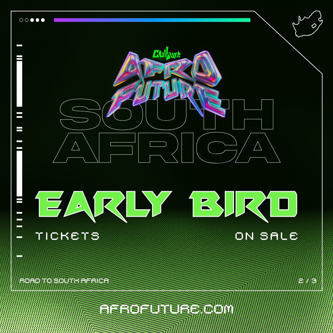 Afrofuture's tweet photo. Embrace the Rhythms of Tomorrow! ๐ถ Get Your Early Bird Tickets now for the AfroFuture party in South Africa.
๐โจ Don't Miss Out on the Ultimate Celebration of African Culture, Music, and Unity!
Limited Availability - Secure Your Spot Today!
๐ #AfroFutureFest https://t.co/TPccGpfahy