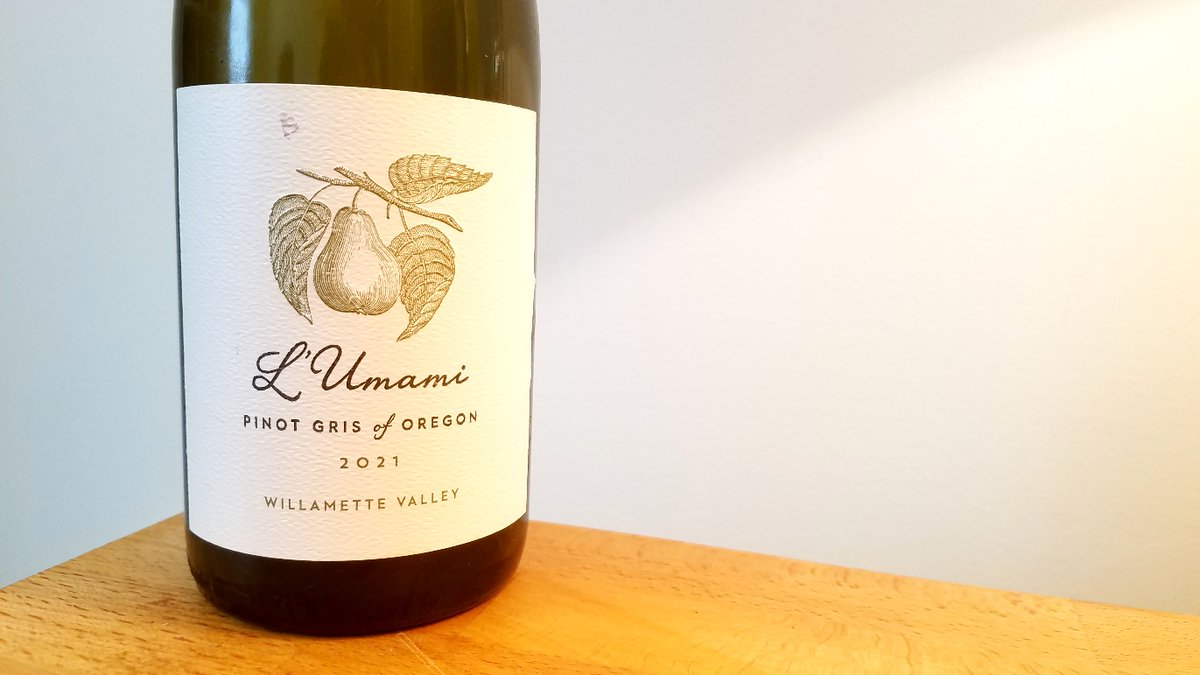 L’Umami Pinot Gris 2021 – A Good, Entry-Level Oregon Pinot Gris. 88 Points. buff.ly/3XWAI8M #pinotrgris