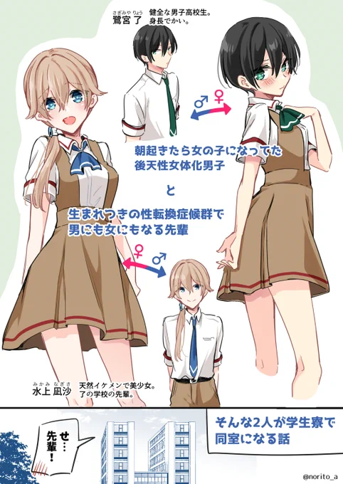 性転換症候群で男にも女にもなる二人(1/2) 