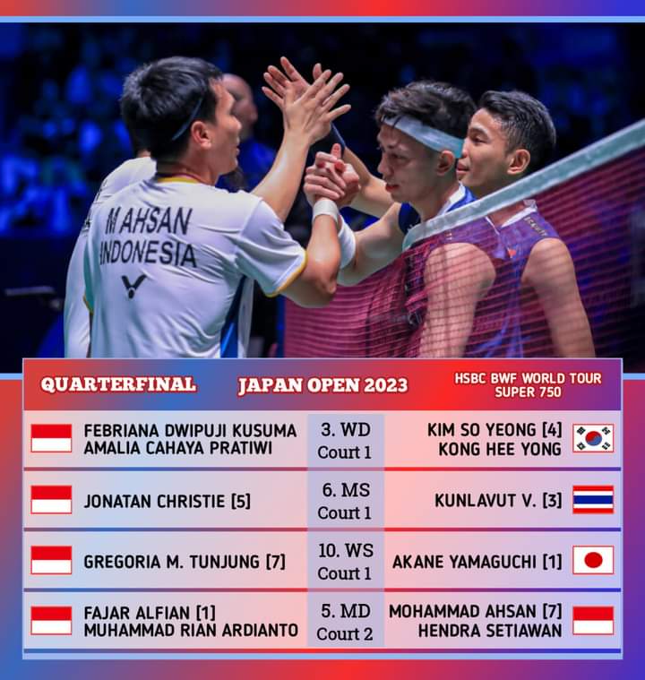 Noptessa2's tweet photo. @BadmintonTalk @bliblidotcom Hanya ganda putra yg sudah pasti melaju ke semifinal https://t.co/GklnsbwASp