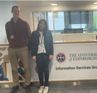 UoE_PMO's tweet photo. This week marks the final week in the PMO for two of our student workers, Miya and Ross. Since joining as interns in 2022 Miya and Ross have carried out several tasks in the PMO and have delivered excellent results. We wish them both the best for their futures! https://t.co/lpFsgQGnVp