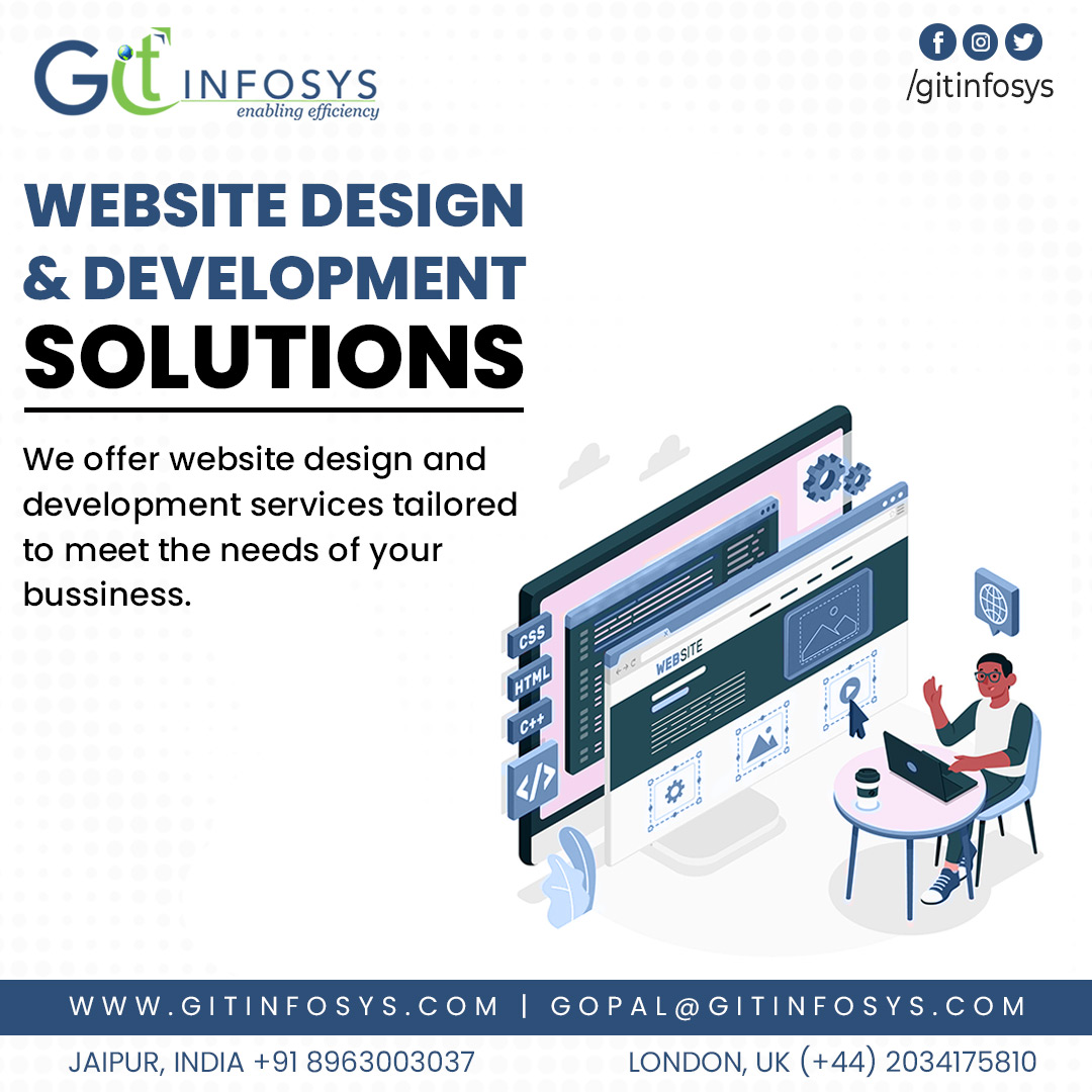 gitinfosys's tweet image. Transform your online presence with GIT Infosys!
We offer professional web design and development services that are crafted to grow your business.
Visit: gitinfosys.com/website-design… or Call us: +91-8963003037 to know more!
#Website #webdevelopment #webdesigner #gitinfosys