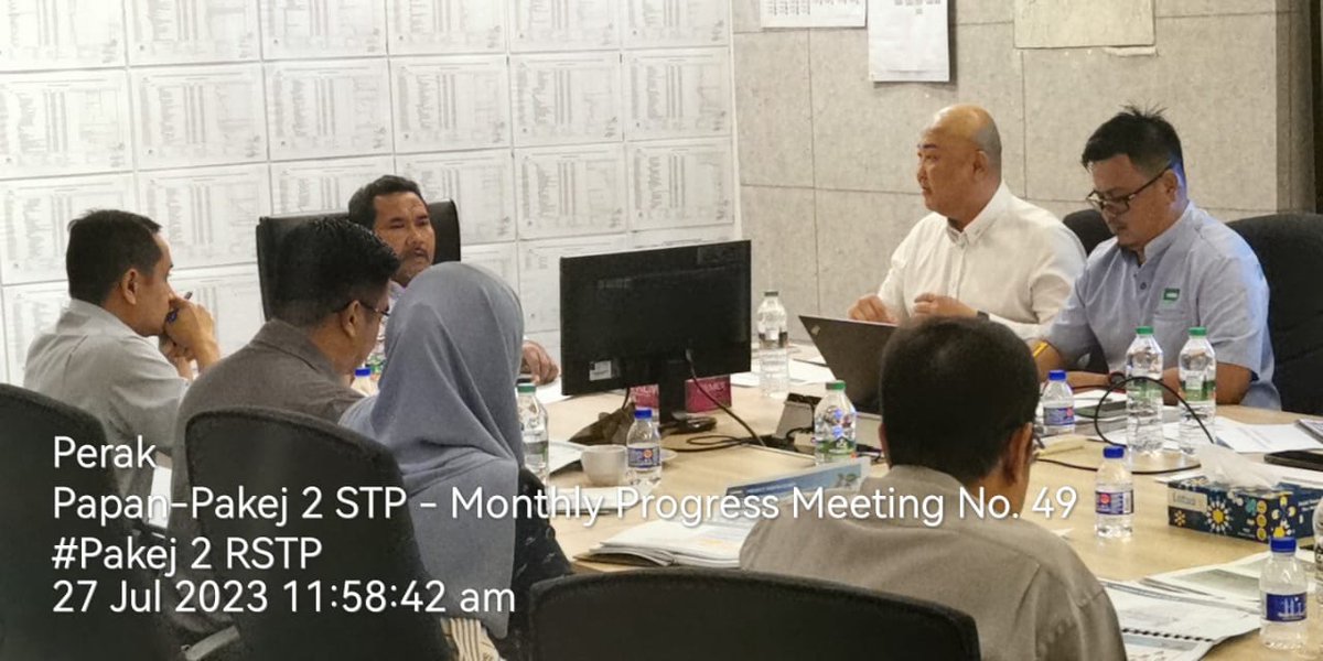 Papan2Stp's tweet photo. Pakej 2 STP - 27.07.2023 - Mesyuarat Kemajuan Tapak No.49

Sebentar tadi telah berlangsung Mesyuarat Kemajuan Tapak No.49 yang diadakan di pejabat tapak Papan 1, https://t.co/EcT0ea2lGX
