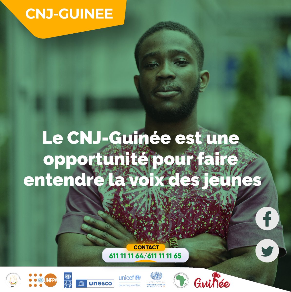 Roger Tamba Leno (@rogerleno6366) on Twitter photo Jeunes de Guinée, mobilisons nous pour la mise en place de CNJ-G (Conseil National de Jeune). Ainsi, nous pouvons participer aux instances de prise de décision pour nous même
<a href="/pvnuguinee/">VNU Guinée</a>, <a href="/PNUDGuinee/">PNUD Guinée</a>  ; <a href="/MJS_GN/">Ministère de la Jeunesse et des Sports</a> ; <a href="/PBF_Guinee/">Fonds pour la Consolidation de la Paix-Guinée</a>  ; <a href="/unfpa_guinee/">UNFPA GUINEE</a> Jeunes de Guinée, mobilisons nous pour la mise en place de CNJ-G (Conseil National de Jeune). Ainsi, nous pouvons participer aux instances de prise de décision pour nous même
<a href="/pvnuguinee/">VNU Guinée</a>, <a href="/PNUDGuinee/">PNUD Guinée</a>  ; <a href="/MJS_GN/">Ministère de la Jeunesse et des Sports</a> ; <a href="/PBF_Guinee/">Fonds pour la Consolidation de la Paix-Guinée</a>  ; <a href="/unfpa_guinee/">UNFPA GUINEE</a>