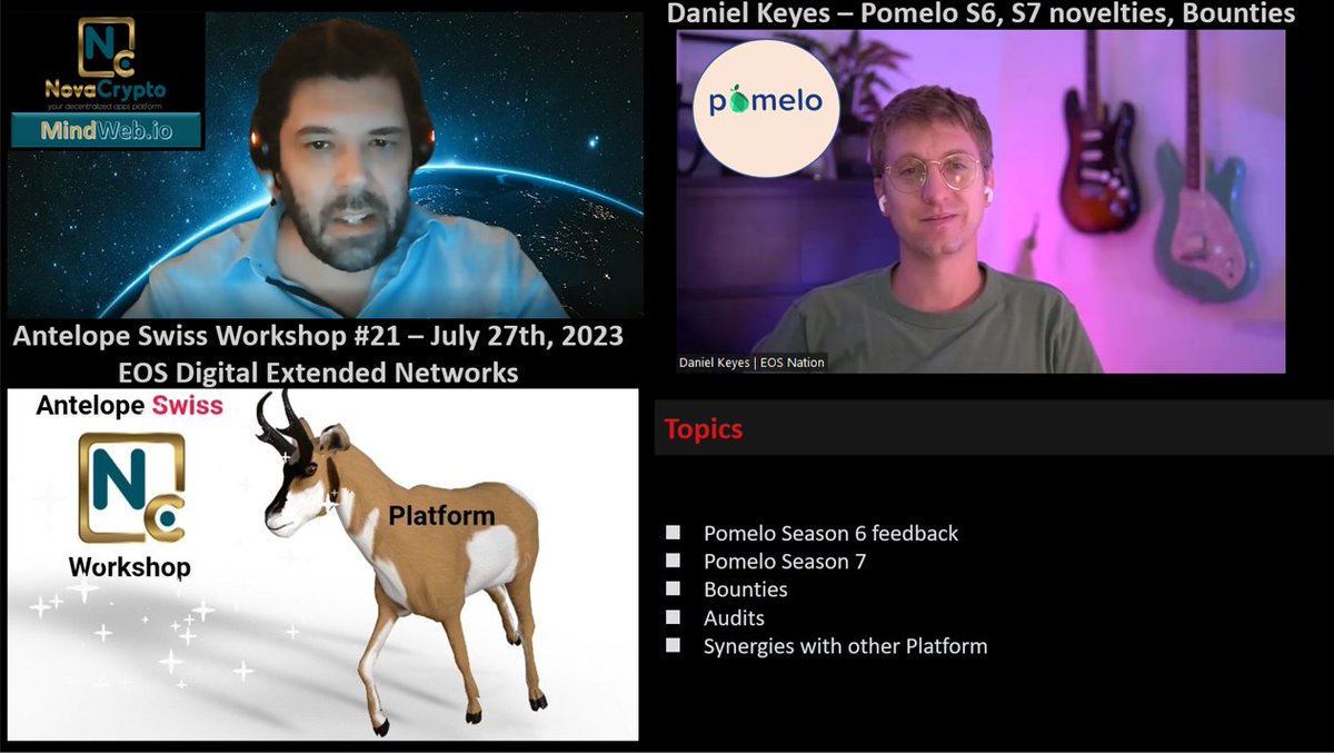 NovaCryptoLTD's tweet photo. Antelope🇨🇭Workshop 21
Pomelo S6 feedback/S7 novelties/bounties
📺https://t.co/BBJGBYev8i
▶️https://t.co/gxWhRHs04s
#OPOE Only Possible On #EOS
#OPOA Only Possible On @AntelopeIO
🧵 https://t.co/Sh9YDjUvlL