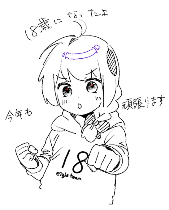 今日誕生日でしたー
今年の抱負は絵が上手くなることと腰痛を治すことです 