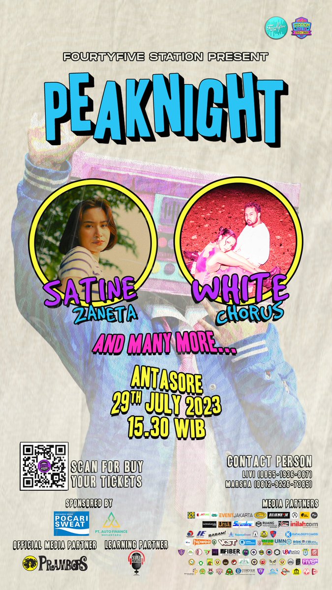 BEMFISIPUPNVJ's tweet photo. [ MEDIA PARTNER ]

🤩PEAKNIGHT IS ALMOST HERE🤩

The biggest event of Fourtyfive Station 2023 is finally come to you Sobat Muda! 

‼️ SAVE THE DATE ‼️

🗓️ Sabtu, 29 Juli 2023
📍 Antasore Japanese Dining
⏰ 15.30 WIB (Open Gate)
🔗 https://t.co/arL8Qz3UR5

See you soon Sobat Muda! https://t.co/RdGhnXLyEZ