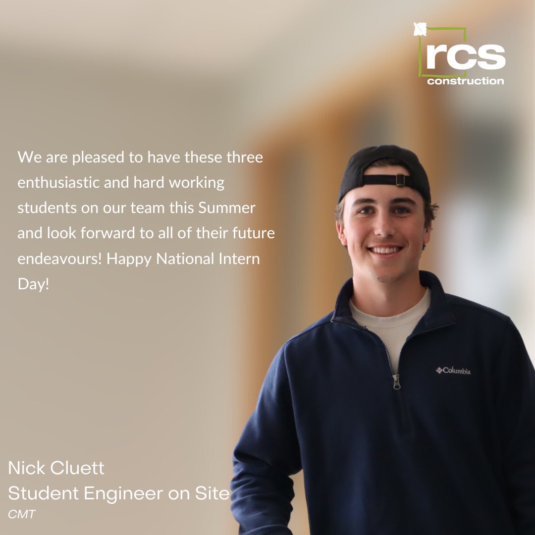 Today marks National Intern Day! This summer, rcs was pleased to onboard three fantastic students; Mitchell Peskett, Mike Leblanc, and Nic Cluett! 

Swipe to see more details 😎🛠