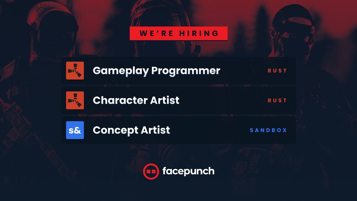 Have you seen the open roles we have open for Rust and S&amp;Box?
Apply here: bit.ly/3DgE8JL 👈