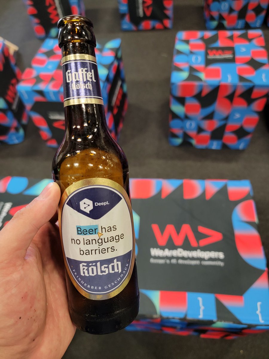 George Grigalashvili (@grigala_) on Twitter photo As my fellow colleague <a href="/DirkKress/">Dirk Kress</a> said "depends how much you drink" 🤣 <a href="/DeepLcom/">DeepL</a> <a href="/WeAreDevs/">WeAreDevelopers</a> #wwc23 #WeAreDevelopers As my fellow colleague <a href="/DirkKress/">Dirk Kress</a> said "depends how much you drink" 🤣 <a href="/DeepLcom/">DeepL</a> <a href="/WeAreDevs/">WeAreDevelopers</a> #wwc23 #WeAreDevelopers