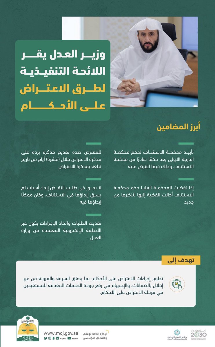 اللائح التنفيذيه لطرق الاعتراض على الاحكام :