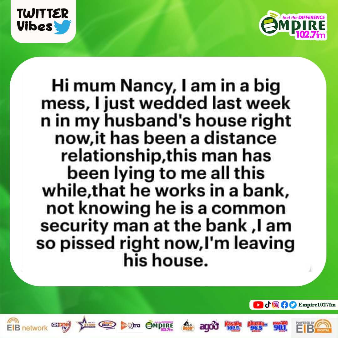 empire1027fm's tweet image. Advice her🧐

#empirefm
#TwitterVibes