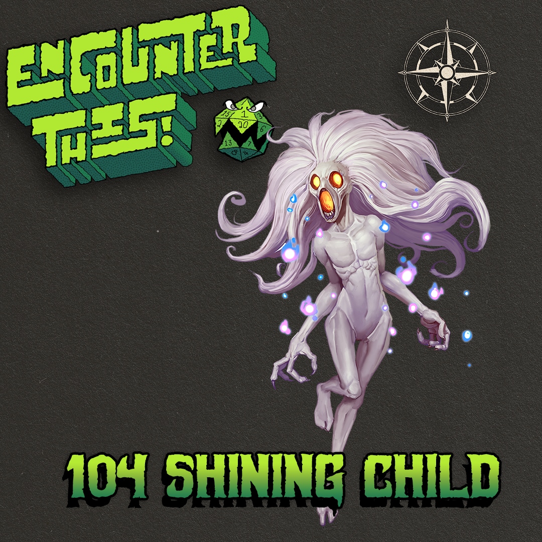 EncounterPod's tweet photo. Hey Creatures, it’s new episode day! Log into your favourite podcast app for Encounter This! episode 104: Shining Child.

This was a fun one and a creature Freeman had been eying on the periphery for a while now. It was more than we expected and a bit scary! 

#EncounterThis https://t.co/uQy7YUOqXq