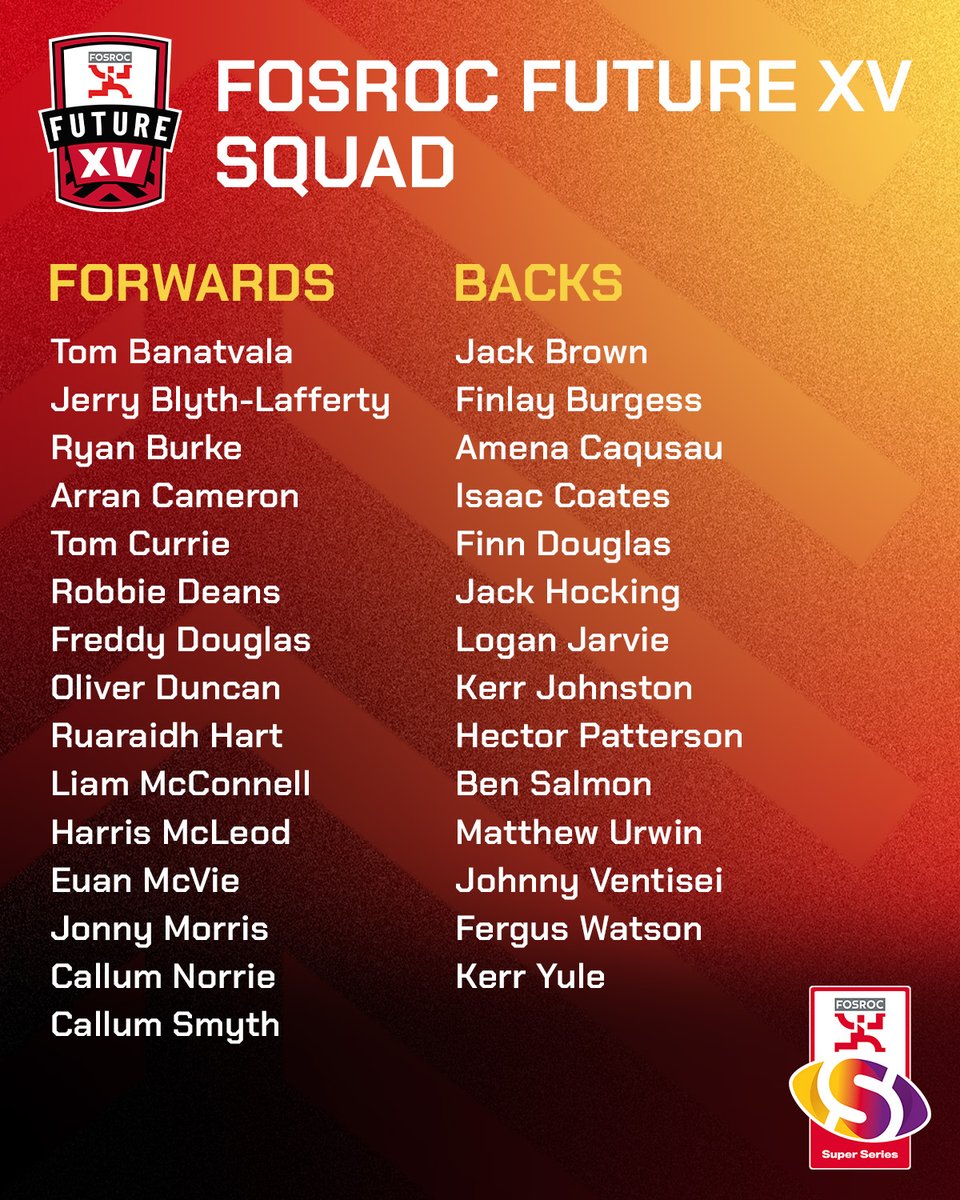 FOSROC Future XV Head Coach Scott Lawson has confirmed the 29-man squad that will compete as part of the newly formed team in the 2023 FOSROC Super Series Championship.

More ➡️ bit.ly/474ZxmZ