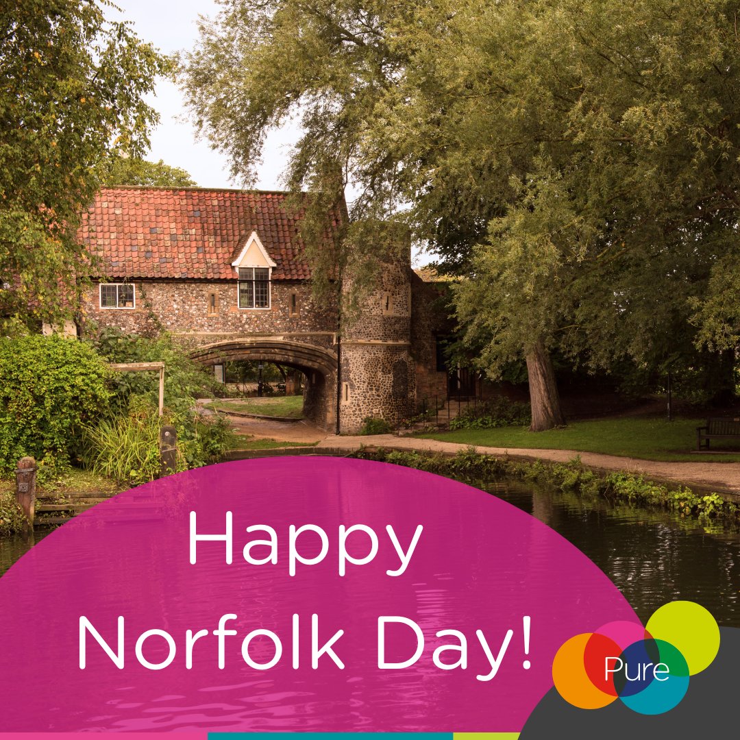 Happy Norfolk Day! If you are looking for a job in our lovely county, contact our Norwich office, and we can make that Norfolk living dream come true - ow.ly/RRlg50P4Upa

#PureResourcing #NorfolkDay #Norwich #Norwichjobs