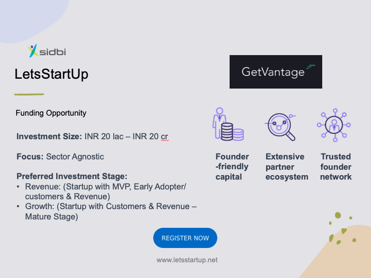 letsstartupweb's tweet photo. 🌟 Exciting News! GetVantage, India's Premier Alternative Funding Platform, is here! 🚀 Apply now for fast, fair, and founder-friendly non-dilutive working capital to empower your startup! #Startups #FundingOpportunity #GetVantage
Apply Now: https://t.co/LesJMGYdhc https://t.co/jqngXqckqA