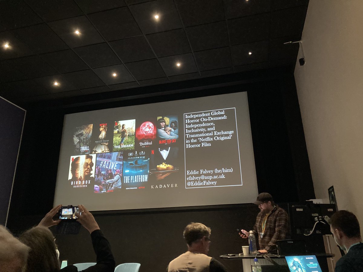 Starting us off is <a href="/EddieFalvey/">Dr Eddie Falvey</a> discussing ‘Streaming Independent Global Horror: Independence, Inclusivity and Transnational Exchange in the ‘Netflix Original’ Horror Film’ #fear2000 🐺