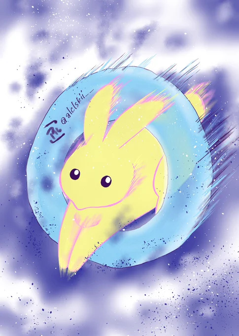 #アルことまみやのゆめかわさまー企画、、なんとか2枚は描けたぞ!!シュバっとラビットinさまー!! 