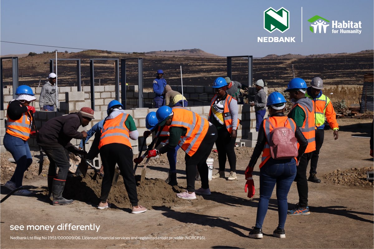 We recently spent a week in Thaba Nchu building homes together with @HFHSouthAfrica for families who need them most.

Thank you to all employees and other volunteers who joined us this #MandelaMonth. 

Which initiatives were you part of this month? Let us know. #WeAreNedbank 💚