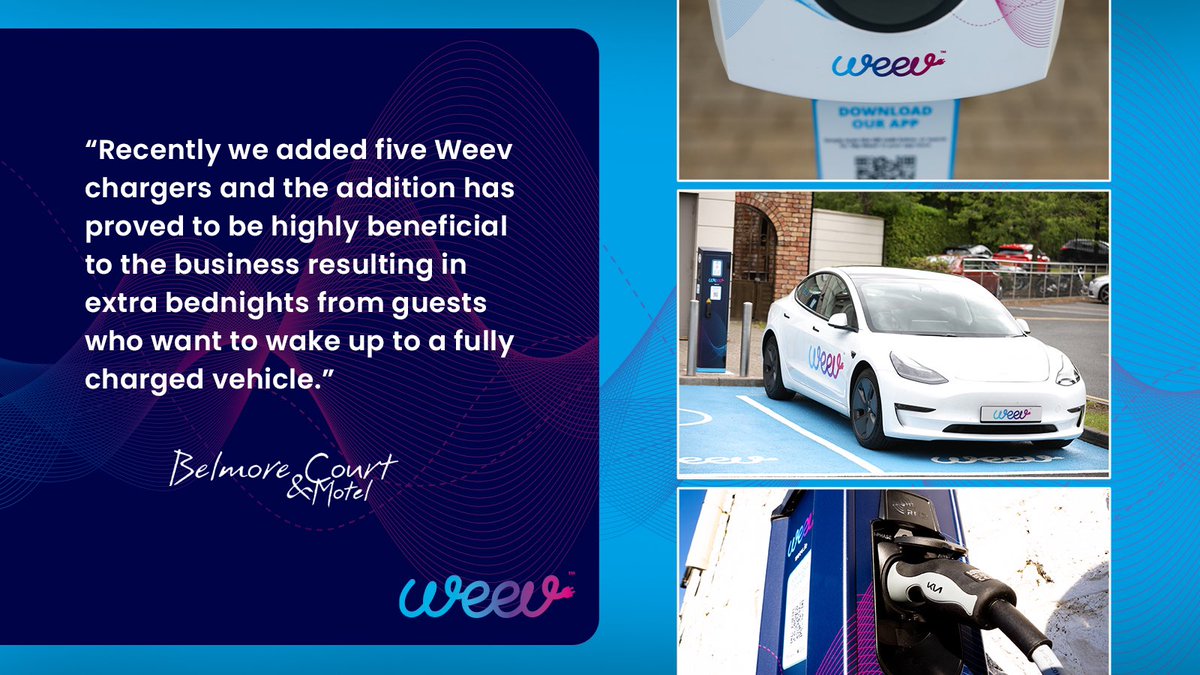 Ho-tel us you’re not missing out on the business benefits of #EVcharging? 🏨
 
By offering guests more, you can gain more!
 
#Weev helped @belmorecourt boost business & we want to add more #hotels, motels & rental accommodations to our network.
 
We want YOU - get in touch!