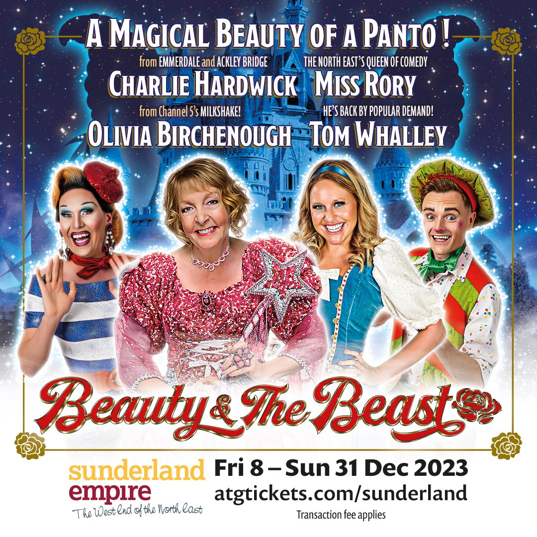 #ad  
Charlie Hardwick set to star as Fairy Bon Bon in the canniest panto of them all at the @SundEmpire  this Christmas!  
Beauty and the Beast
Sunderland Empire
Fri 8 – Sun 31 Dec 2023
Preview: https://t.co/tO66JEEUq2
Tickets are available online now at https://t.co/6wKkhb74Dl* https://t.co/UOgT6jzgoK