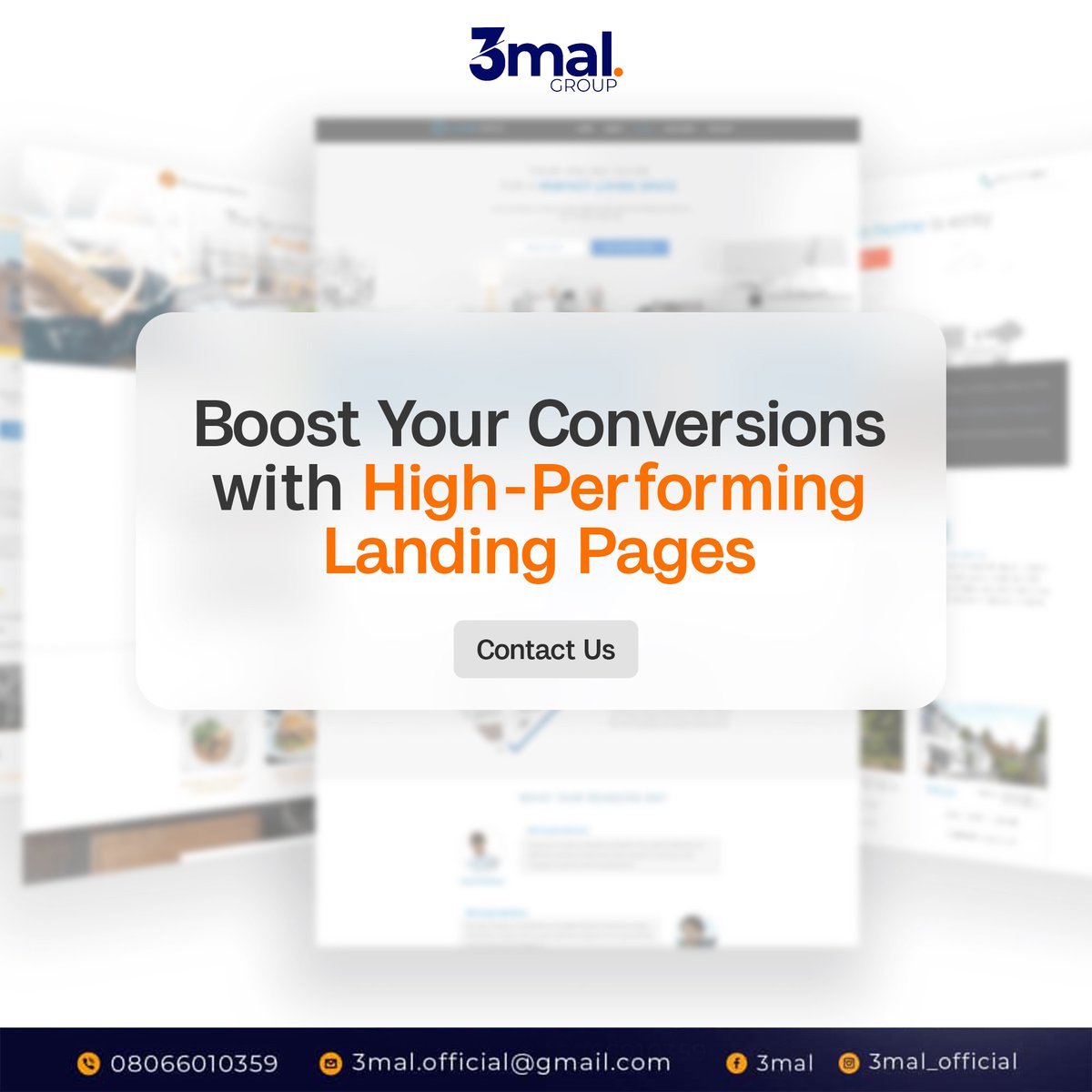 3mal_official's tweet photo. Are you ready to skyrocket your business?
Your business deserves to experience the power of high-performing landing pages and watch your conversions soar!
Contact us today to transform your online presence and drive real results!
#3malGroup #mondaymotivation #advertising https://t.co/R4a1YCyFAM