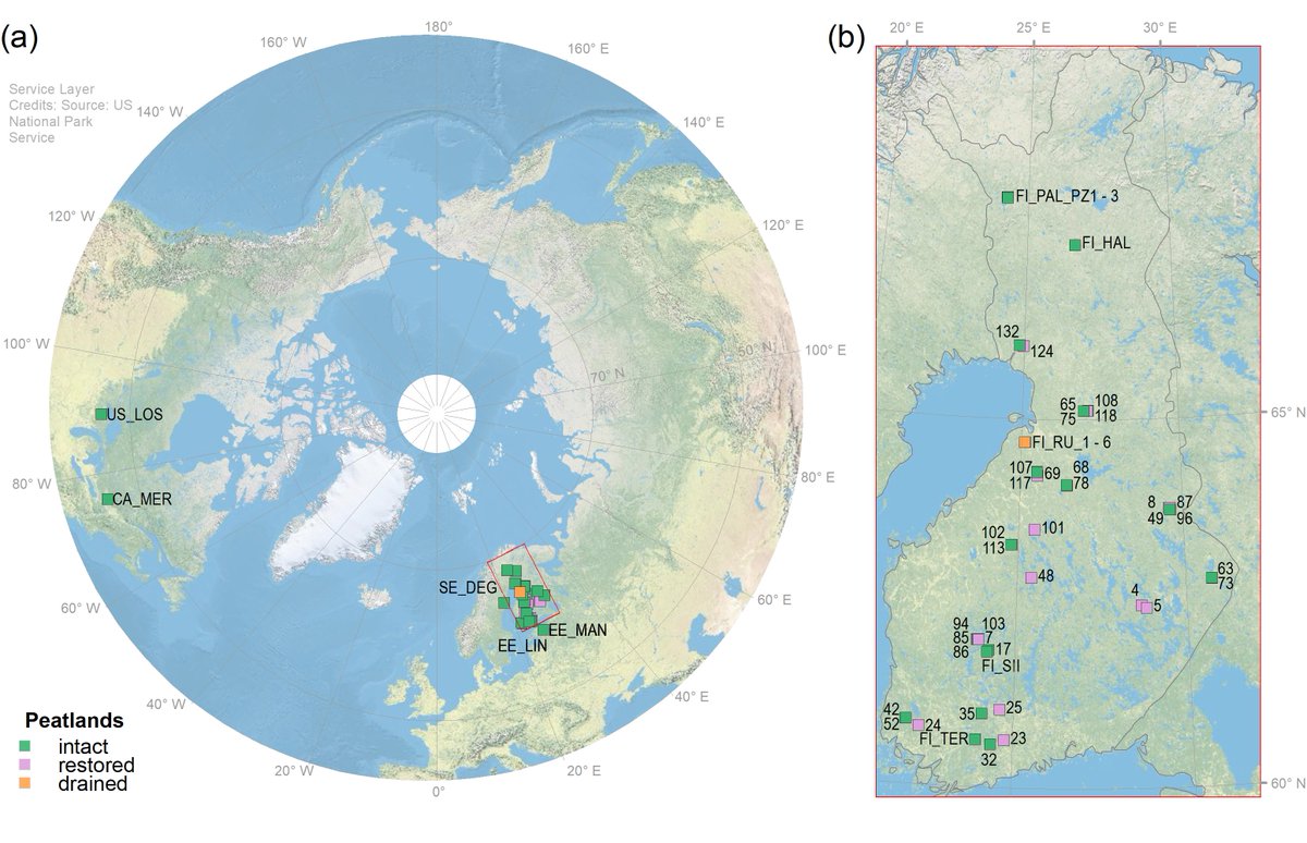 BurdunIuliia's tweet photo. We calculated #OPTRAM for Sentinel-2 data using Google Earth Engine (#GEE) in 53 northern #peatlands. The #GEE code is provided in the paper! 2/4 https://t.co/wj2fW7Nxxg