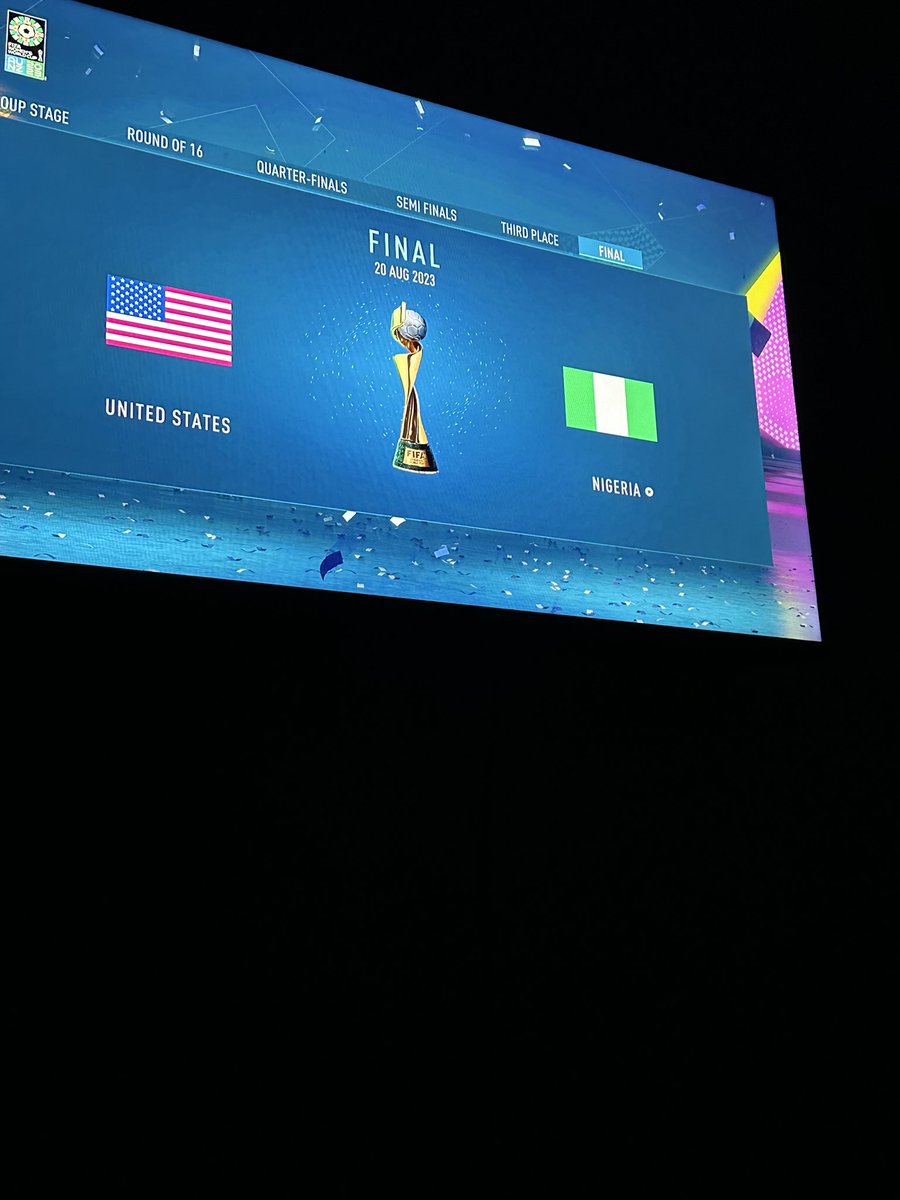 Final 

USA Vs Nigeria 

You saw it here first