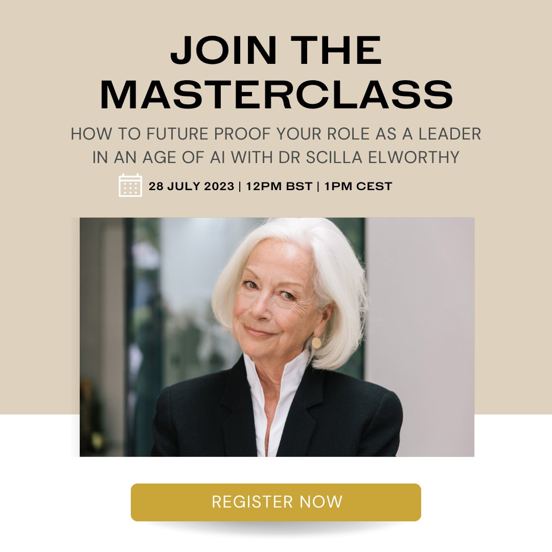 🚨 Are you ready to embrace the future and lead with heart in the era of AI? Join our exclusive masterclass featuring our founder, Scilla Elworthy
🗓 Date: 28 July 2023
🕛 Time: 12pm BST | 1pm CEST | 6pm ICT | 7am EST 

Click here to reserve your seat 👇
thebusinessplanforpeace.org/lunch-learn-wi…