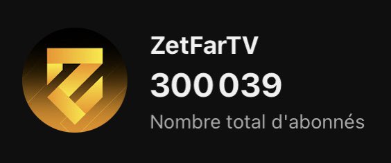 ZetFarYT's tweet photo. 300.000 abonnés sur la chaîne secondaire 🥳 https://t.co/p4jTttfn3Q