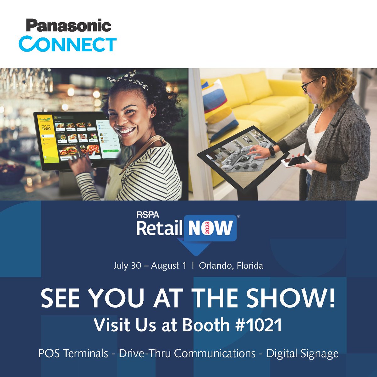 Looking for a #POS terminal suited for various industries? 
Visit Panasonic Connect at #RetailNOW at Booth 1021 to see our wide variety of configurations!

#RSPA #PanasonicConnect #restaurant #retail #store #technology